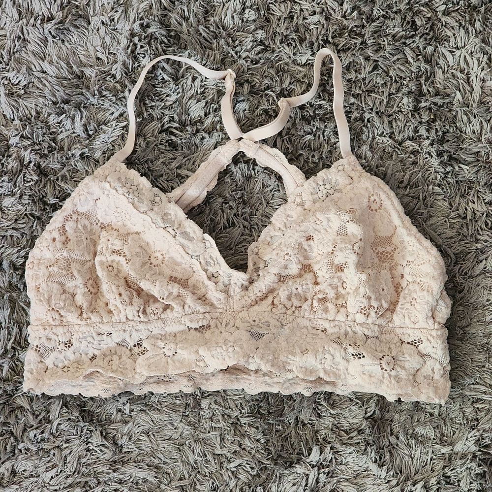 Aerie Lace Bralette in Soft Beige
